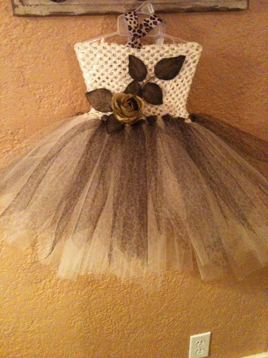 Flower Girl Leopard Handmade Tutu Dress