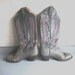 Panhandle Slim Cowboy Cowgirl Grey and Pink Western Boot. Mens 7 ladies 9 or 10