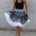 Unique Tutu crochet Skirt Black and white XS,S,M,L