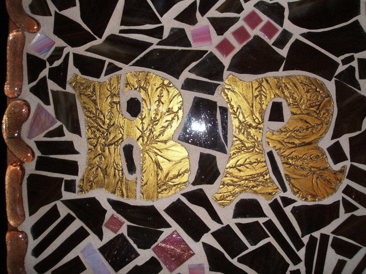 Custom Made Stained Glass Mosaic Name Signs - You Get to "Design the Sign"