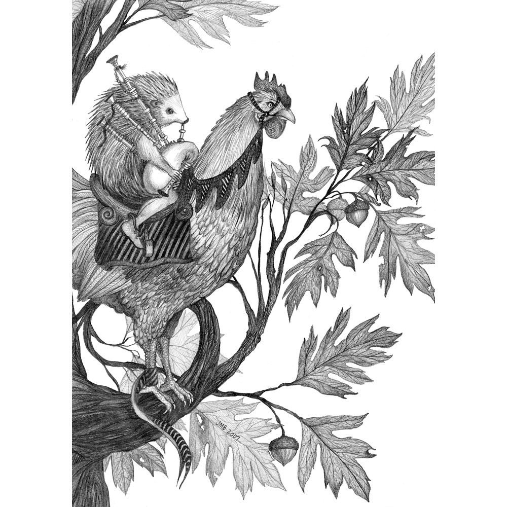 8x10 Giclee print of Hans My Hedgehog from Brothers Grimm