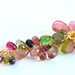 OOAK Flower Colorful Necklace Watermelon Tourmaline Gold Filled