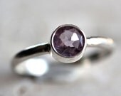 Lavender Amethyst Ring, Spring Pastel Lavender Faceted Gemstone Sterling Silver February Birthstone - Made to Order - Rhapsody