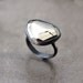 Pyrite Ring, Metallic Golden Rose Cut Pyrite Oxidized Sterling Silver Ring Geometric Modern Fool's Gold Pyrite Jewelry - Size 8