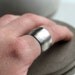 Big Rugged Oxidized Sterling Silver Ring 15mm Wide Band Brushed Ring - Size 9.5 - Moby Dick Part 2