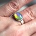 Opal Ring, Ethiopian Welo Opal Iridescent Sterling Silver Ring October Birthstone Opal Jewelry - Opalescent - Size 7