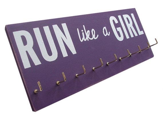 RUN like a GIRL: running medals and bibs display