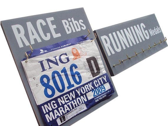 Running medals and bibs holder: women's favorite