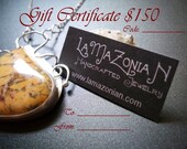 Gift Certificate 150 US Dollars - handmade earrings necklace ring cufflinks jewelry cabochons custom orders