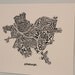 Pittsburgh Neighborhoods Print : Black ink on white