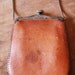Antique 1915-1918 Jemco Arts and Crafts hand tooled leather purse with grapevine motif