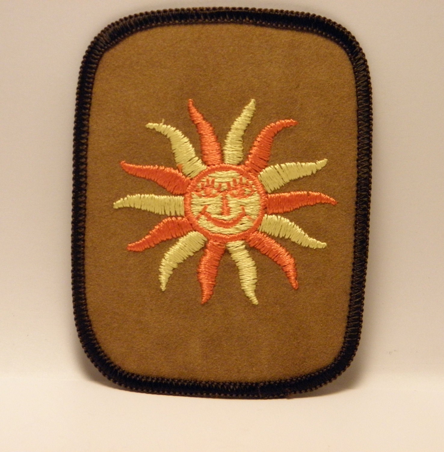 Vibrant Sun Patch Iron On Sewing Vintage