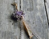 Purple Brooch Purse Accessory Recycled