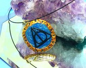 Harry Potter DEATHLY HALLOWS necklace- sculpted