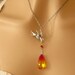 Phoenix Necklace: Antiqued Silver Phoenix Bird and Fire Opal Swarovski Crystal Phoenix Pendant Necklace - Cancer Awareness  Phoenix Jewelry