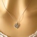 Heart Love Necklace, Romantic Sterling Silver Love Necklace, Love Heart Charm Necklace, Cursive Love, Bridal Shower Engagement Necklace