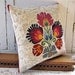 Hooked Scandinavian Eastern European Floral Pillow Eco Friendly