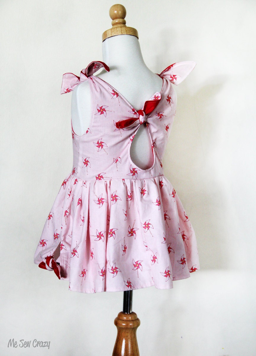 Forget Me Knot Dress ePattern, Sizes 2 - 6 years