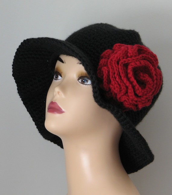 Old Spanish Rose Wide Brim Hat Crochet Pattern  PDF 067