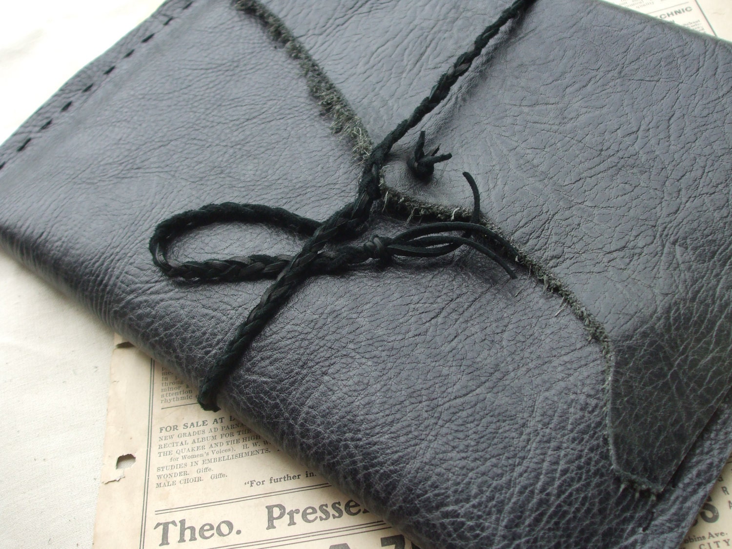 Charcoal Grey Leather iPad Case