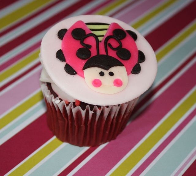 Ladybug Cupcake Cookie Topper Il_570xn