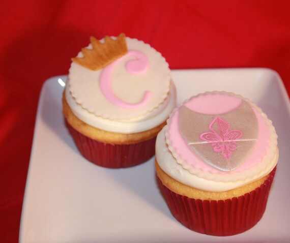 Royal Princess Theme Fondant Cupcake Toppers Il_570xn