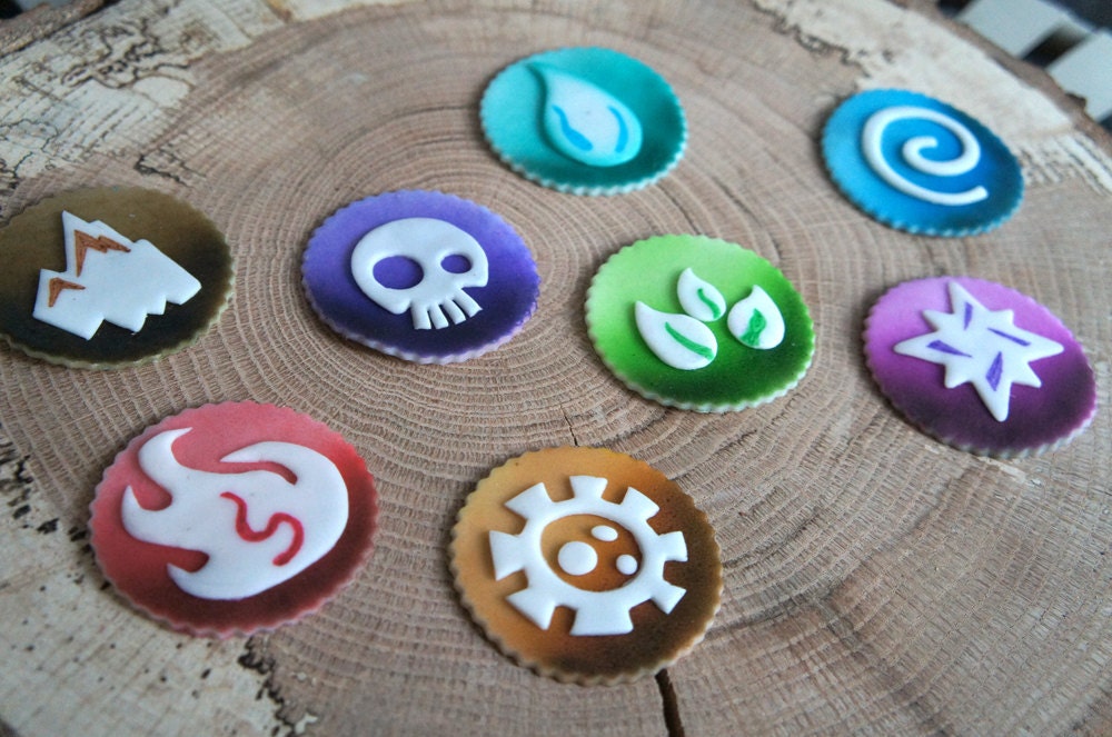 Skylanders Inspired Fondant Cupcake Cookie Toppers