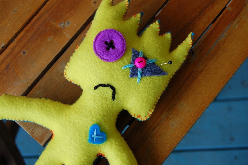 Neon-Punk Voodoo Doll