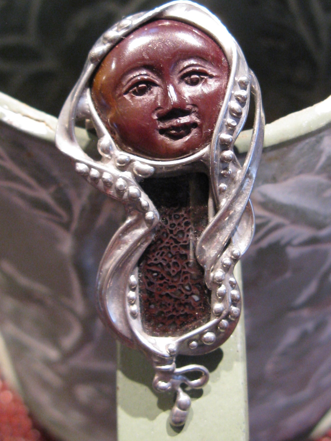 Burgundy Goddess Pendant
