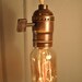 Vintage Minimalist Industrial Bare Bulb Light Sockets - Pendant Lamp, Off-white Cloth Cord