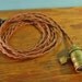 Vintage Minimalist Industrial Bare Bulb Light Sockets - Pendant Lamp, Brown Cloth Cord