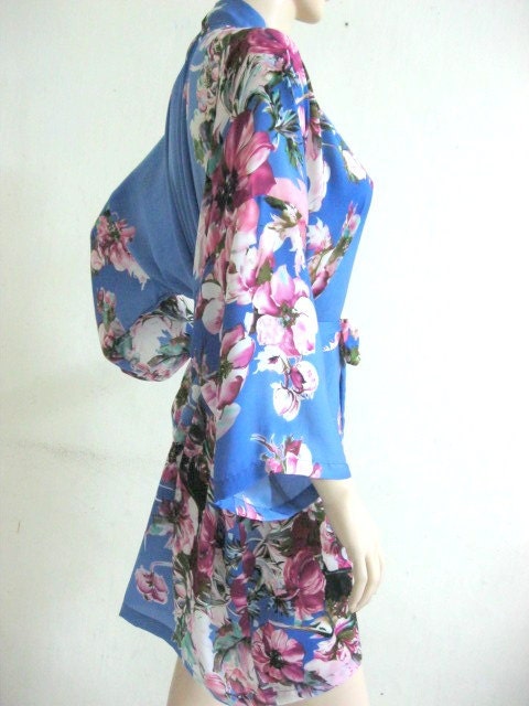 Kimono Robe in Floral Silk - Reserved listing for Cory C.