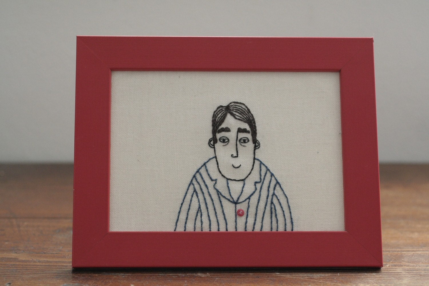 Sewed illustration - Mr. Pajamas
