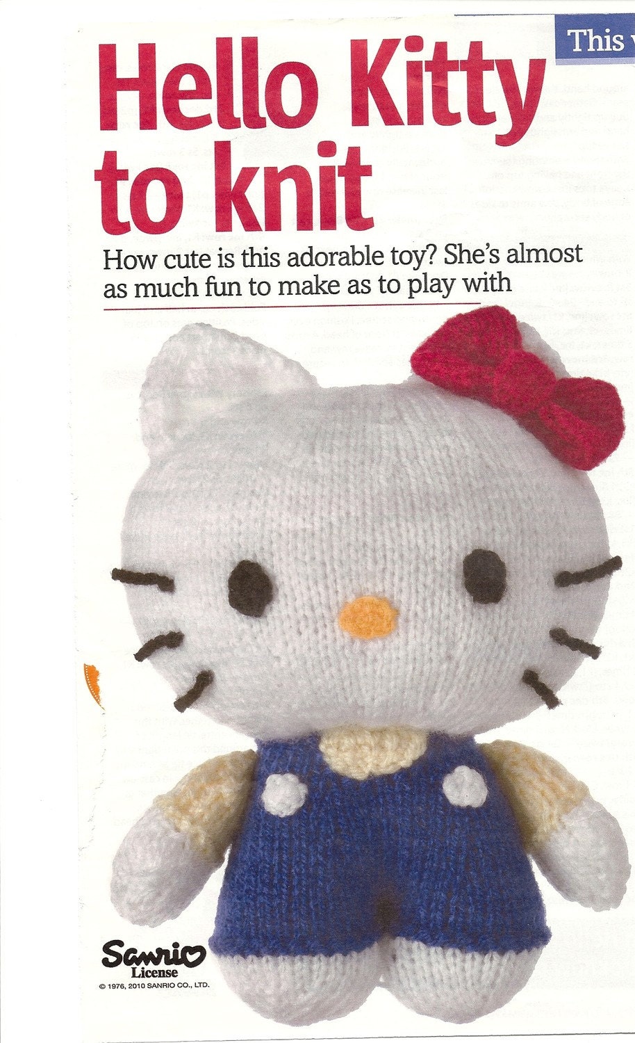 Knit Hello Kitty