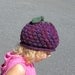 Raspberry Hat - Child Size - Soft Hand Knit - Made to Order