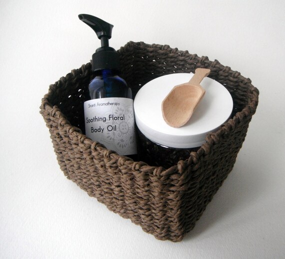 Floral Gift Basket - Gifts for Mom - Aromatherapy All Natural Gift Basket