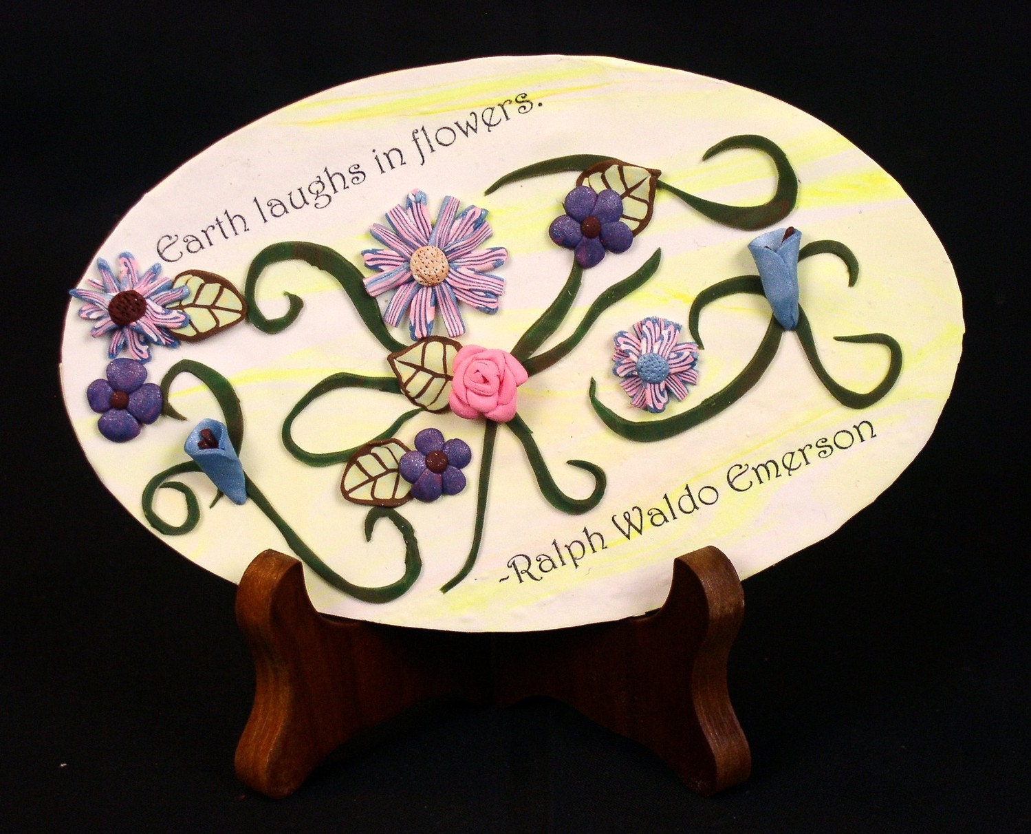 Earth Laughs in Flowers Wall Plaque