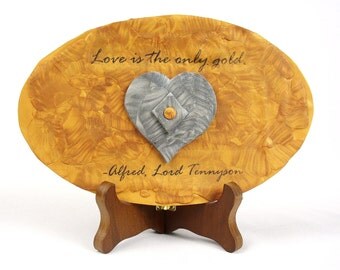 Love is the Only Gold Wall Plaque
