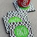 monogrammed coasters - choose one of 6 preset designs, customize name/initials only -  set of 4 (all exactly same)