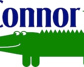 Personalized Name Alligator- Boy  childrens   -  Vinyl Lettering wall words graphics  decals  Art Home decor itswritteninvinyl