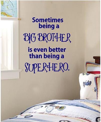 Sometimes being a Big Brother-Vinyl Lettering decal  wall art  words  quotes graphics Home decor itswritteninvinyl