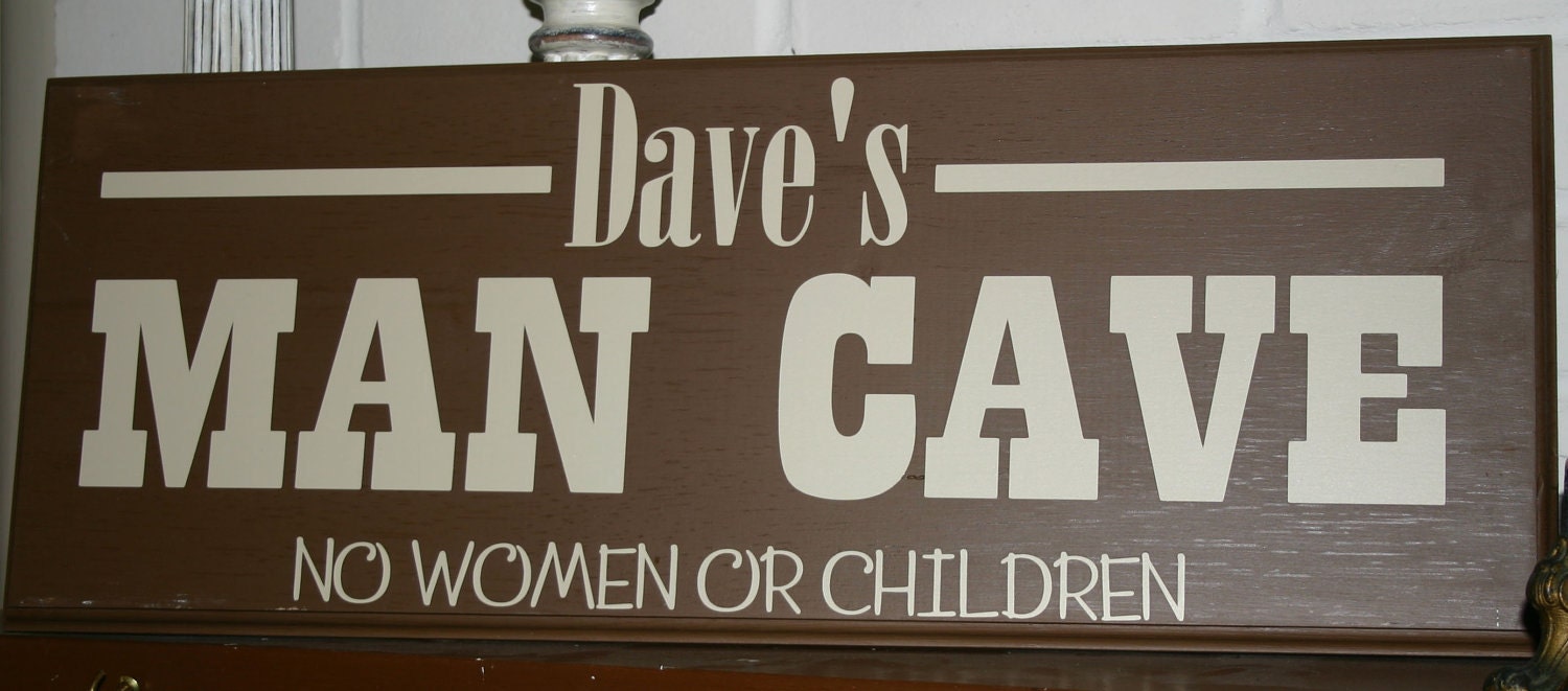 Man Cave - Custom Personalized Wood Sign-  Decal Vinyl Lettering wall words graphics Home decor itswritteninvinyl