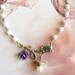 Romantic beaded branch Necklace,resin flowers,branch flower,brass bird,great holiday gift FREE SHIPPING