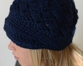 Newsboy Hat Navy Blue Women Girl