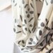 INFINITY SCARF - Screen Printed - Gray Cross-Diamonds on Cream