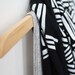 INFINITY SCARF - Screen Printed - White Crosshatch on Black