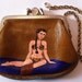 Star Wars: Jabba the Hutt clutch purse and Princess Leia coin purse. Upcycled and hand painted.