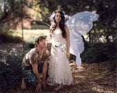 Huge Moonbeam White Pearl Opal Fairy Wings Costume adult xl dress up goddess steampunk art elf Faerie Wedding cosplay plus larp cosplay