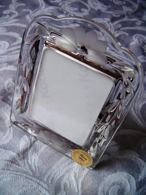 Princess House Heritage Picture Frame 24 Percent Lead Crystal