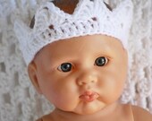 Photo Prop crochet crown - NEWBORN - white